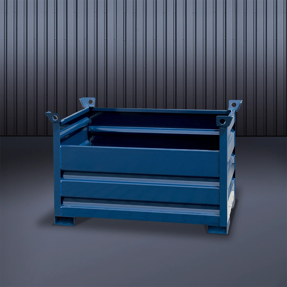 Vollwand-Stapelpalette mit U-Füßen RAL5010